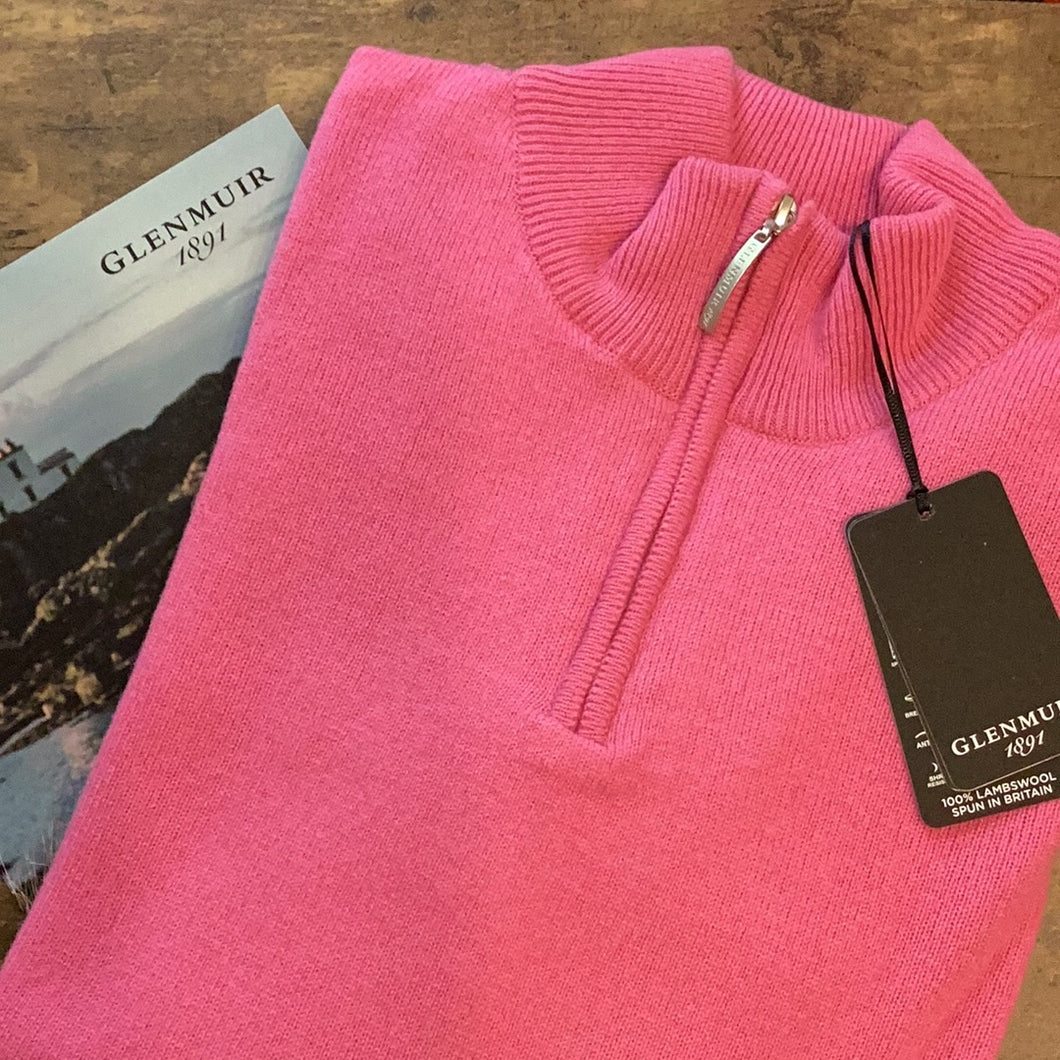 Glenmuir Gents Coll 1/4 zip Golf Lambswool sweater