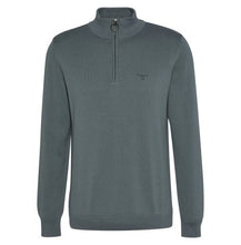 Load image into Gallery viewer, Barbour mens Cotton 1/4 zip with tartan insert Vintage Teal

