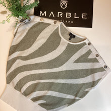 Load image into Gallery viewer, Ladies Marble animal print glitter, relaxed fit top

