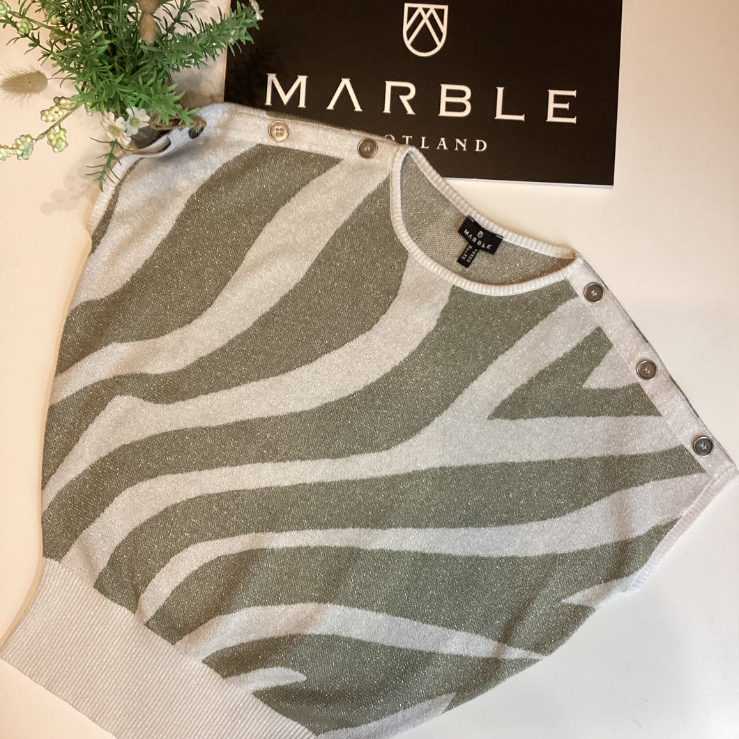 Ladies Marble animal print glitter, relaxed fit top