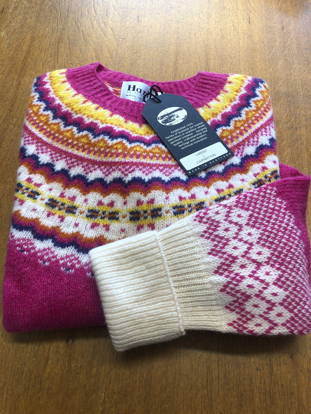 Ladies Harley of Scotland FairIsle 100% Pure New Wool