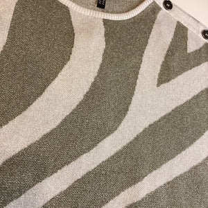 Ladies Marble animal print glitter, relaxed fit top