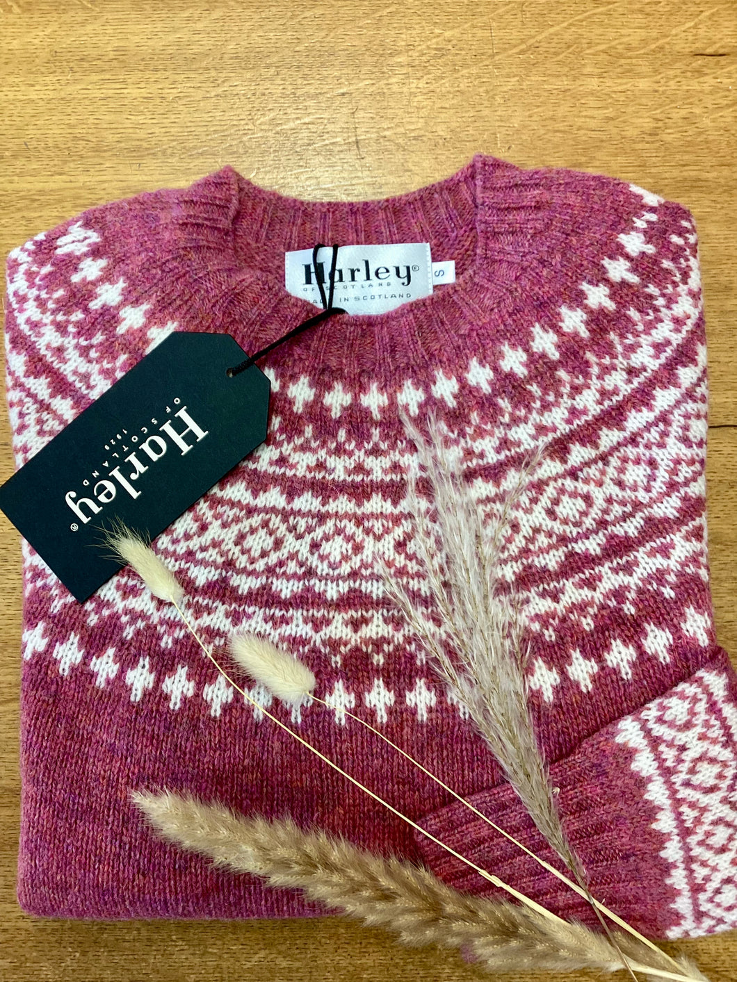 Harley of Scotland ladies 100% pure new wool jumper