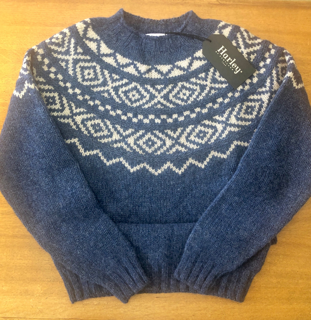 Harley of Scotland mens pure new wool FairIsle