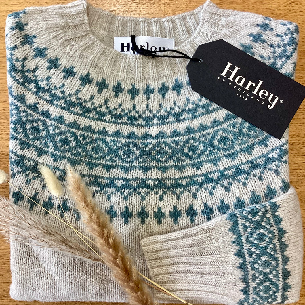 Harley of Scotland 100% pure new wool Fairisle