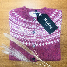 Load image into Gallery viewer, Harley of Scotland ladies pure new wool FairIsle Cardigan

