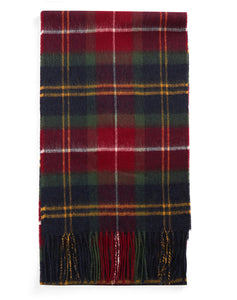 Barbour wool cashmere winterberry tartan scarf