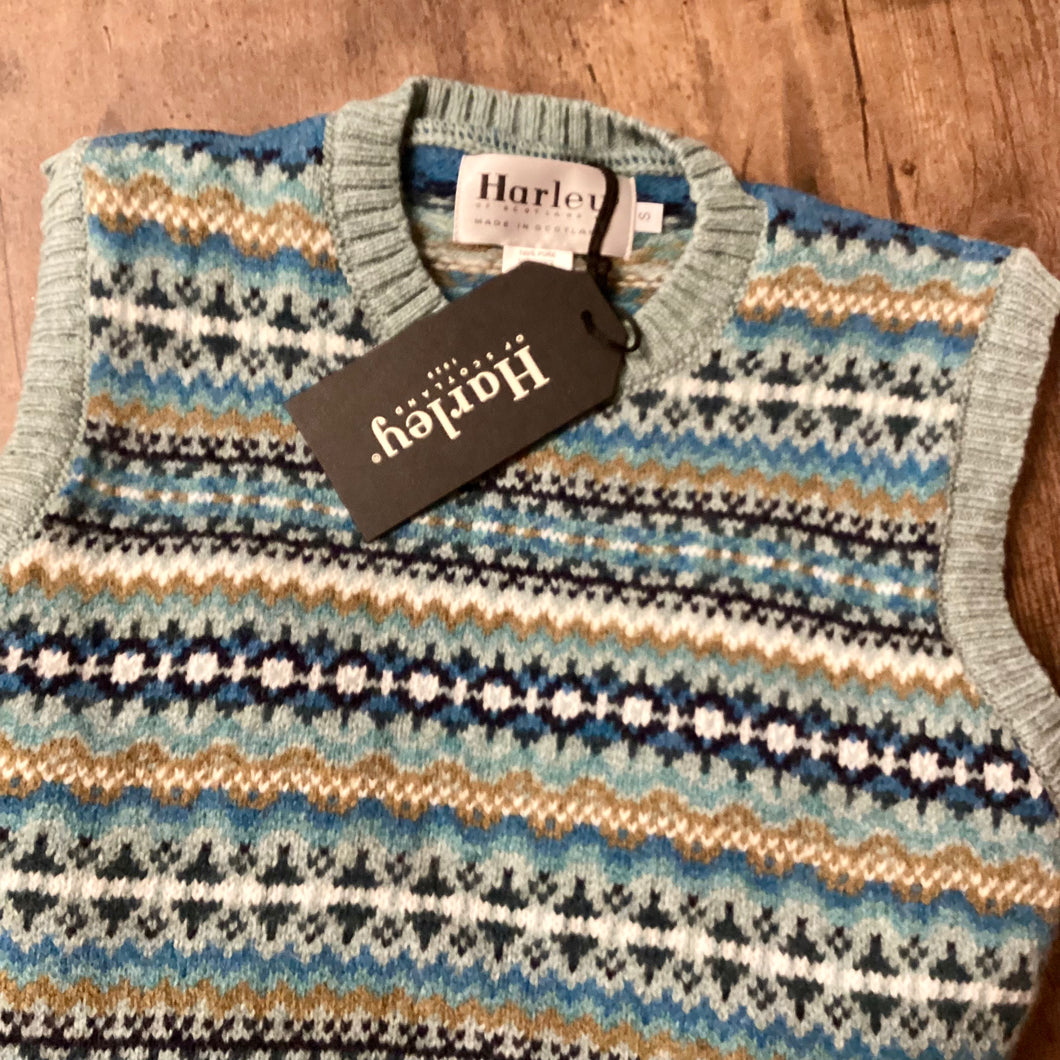 Ladies Harley Of Scotland Fairisle Tanktop