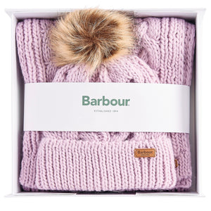 Ladies Barbour Penshaw hat and scarf gift set