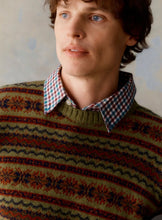 Load image into Gallery viewer, Mens Harley Of Scotland Fairisle 100% pure new wool
