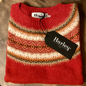 Ladies Harley Of Scotland fairisle 100% super fine lambswool