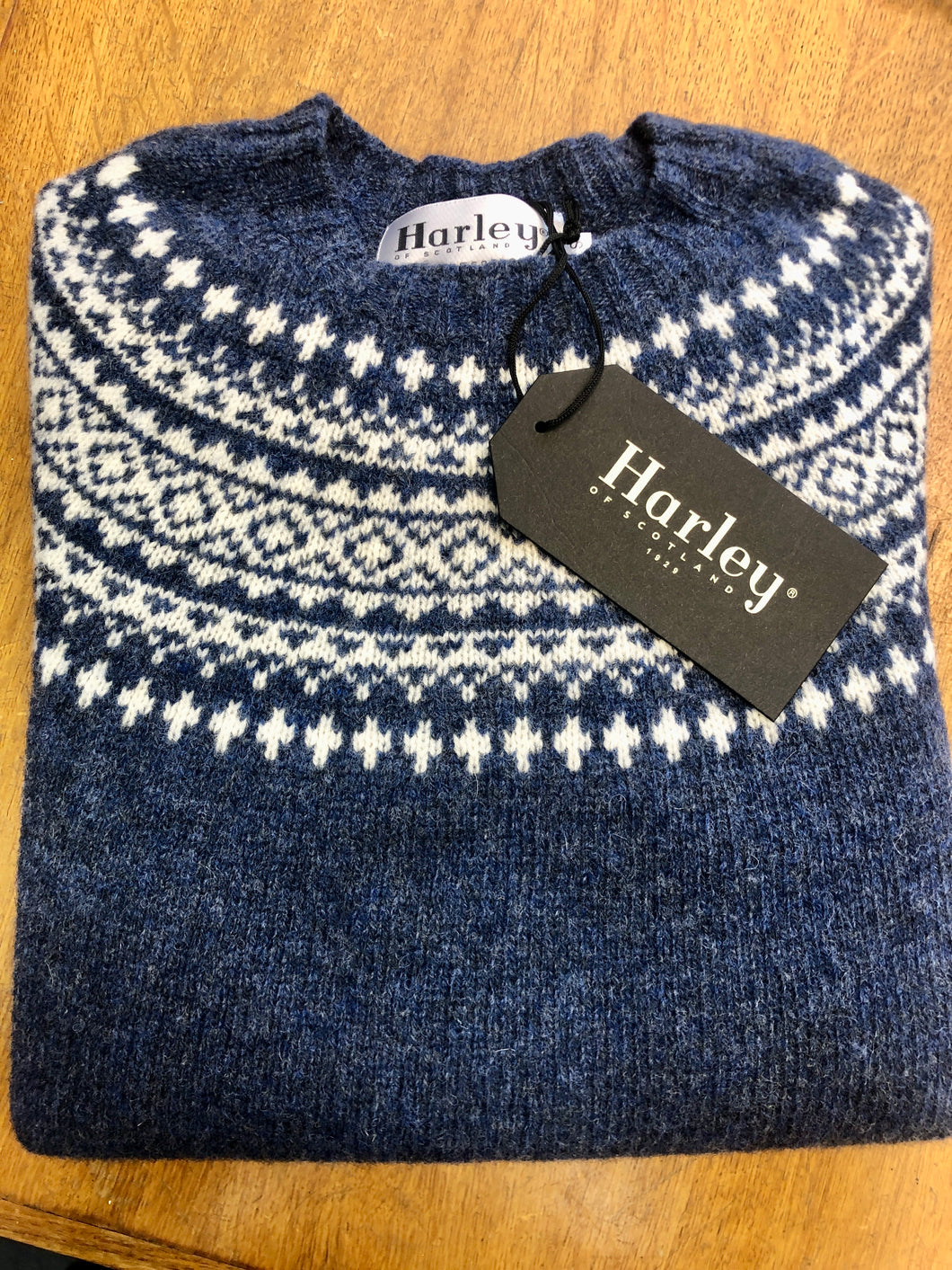 Harley of Scotland pure new wool Gents FairIsle