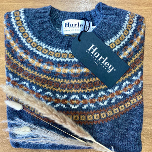 Harley of Scotland ladies 100% pure new wool Fairisle