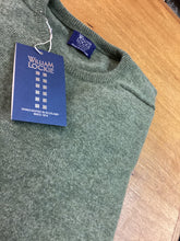 Load image into Gallery viewer, William Lockie leven crew lambswool in landscape green
