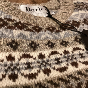 Mens Harley Of Scotland Fairisle 100% pure new wool