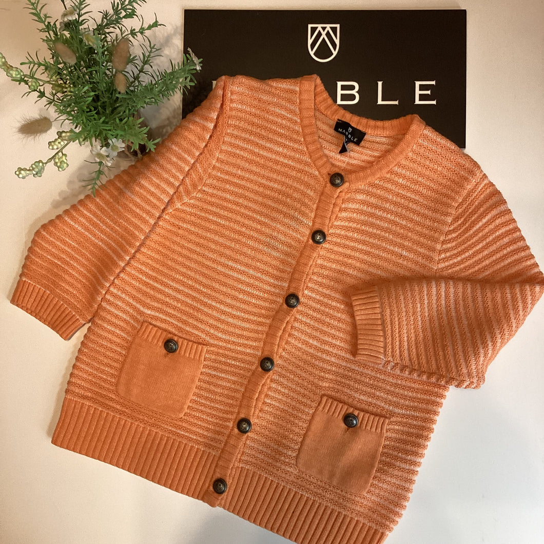 Ladies Marble 3/4 sleeve cardigan
