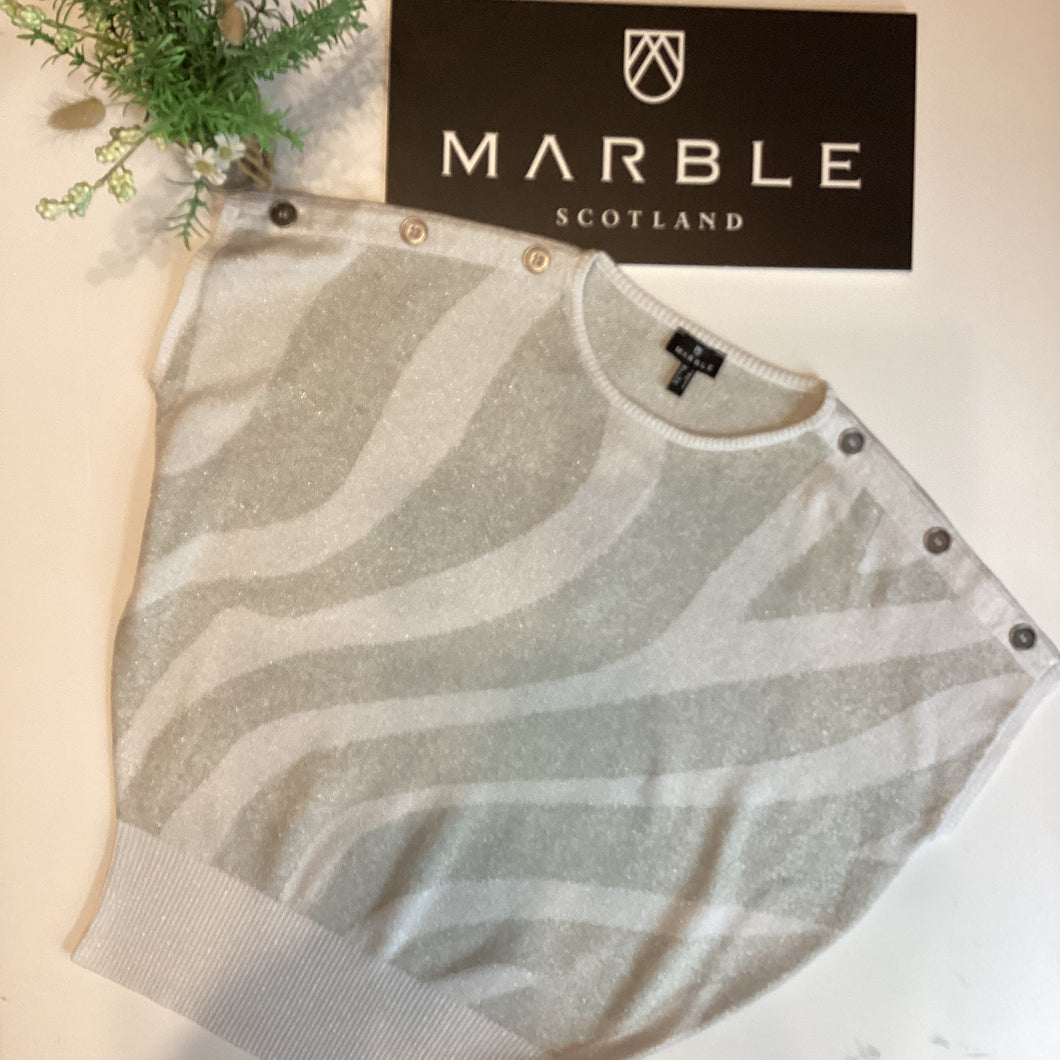 Ladies Marble animal print, glitter, relaxed fit top