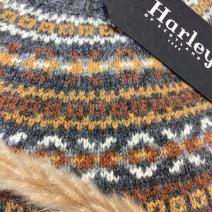 Harley of Scotland ladies 100% pure new wool Fairisle