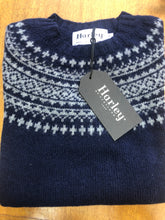 Load image into Gallery viewer, Harley of Scotland Gents FairIsle Navy/ mid grey
