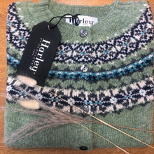 Load image into Gallery viewer, Harley of Scotland ladies 100% pure new wool FairIsle Cardigan
