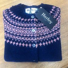 Load image into Gallery viewer, Harley of Scotland ladies pure new wool FairIsle Cardigan
