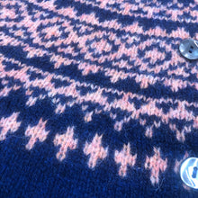Load image into Gallery viewer, Harley of Scotland ladies pure new wool FairIsle Cardigan
