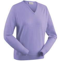 Ladies Glenbrae Merino Vee neck jumper