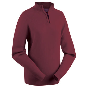 Glenbrae ladies lambswool zip neck