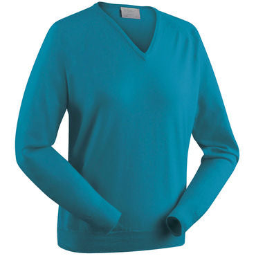 Glenbrae ladies v neck merino wool jumper