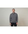 Glenbrae gents lambswool textured zip neck