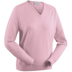 Ladies Glenbrae Merino Vee neck jumper