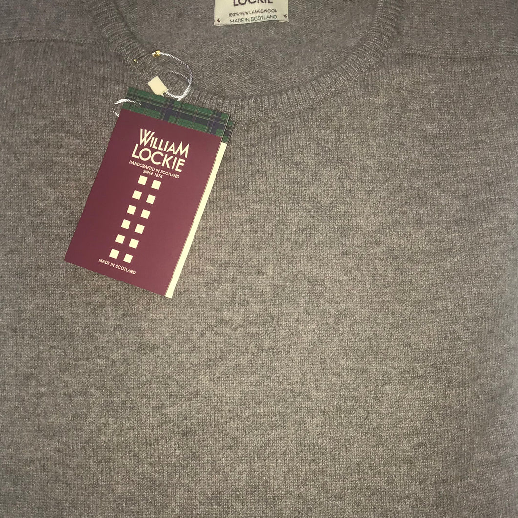 William Lockie lambswool Crew neck in Vole