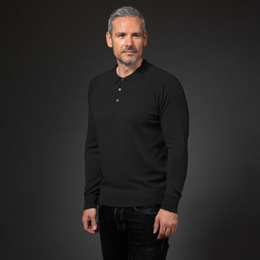 Glenbrae gents merino wool polo shirt