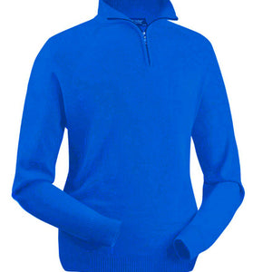 Glenbrae gents Merino zip neck