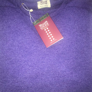 William Lockie lambswool Crew neck in heliotrope