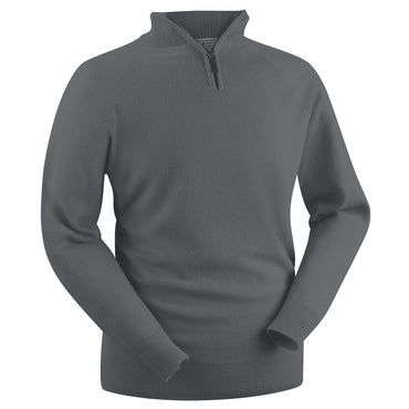 Glenbrae gents lambswool zip neck
