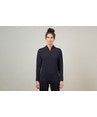 Glenbrae ladies merino chevron zip neck