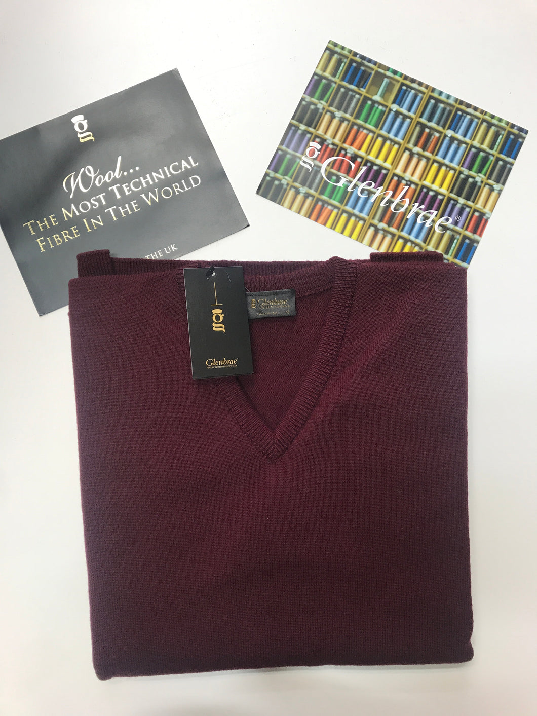 Gents Glenbrae V Neck lambswool