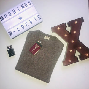 William Lockie lambswool Crew neck in Vole