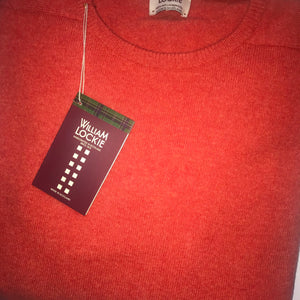 William Lockie lambswool Crew neck in Inferno