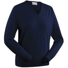 Ladies Glenbrae Merino Vee neck jumper